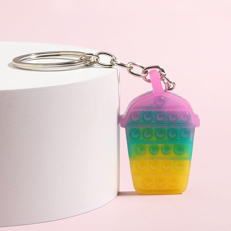 Wholesale Silicone Cartoon Ice Cream Unicorn Keychain